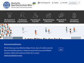 'dshs-koeln.de' screenshot