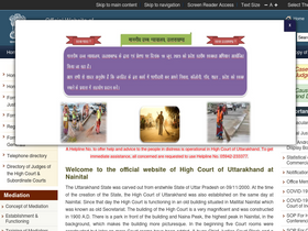 'highcourtofuttarakhand.gov.in' screenshot