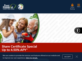 'olb-admin.firstfinancial.org' screenshot