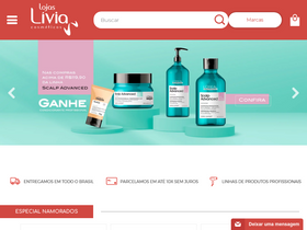 'lojaslivia.com.br' screenshot