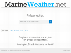 'marineweather.net' screenshot
