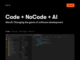 MarsX - Unleash rapid app development with AI, NoCode, and MicroApps ecosystem.