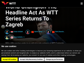 'worldtabletennis.com' screenshot