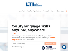 'languagetesting.com' screenshot