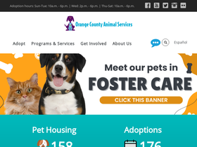 'orangecountyanimalservicesfl.net' screenshot