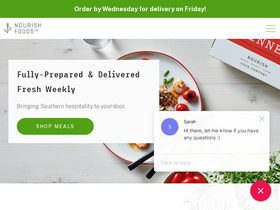 Nourish homepage screenshot