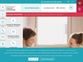 'hopitauxschuman.lu' screenshot