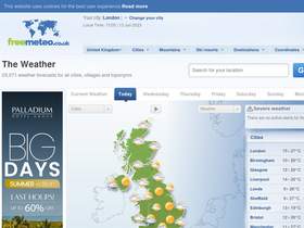 'freemeteo.co.uk' screenshot
