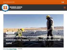 'oncediario.com.ar' screenshot