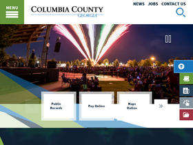 'columbiacountyga.gov' screenshot