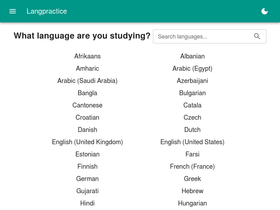'langpractice.com' screenshot