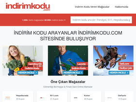 'indirimkodu.com' screenshot