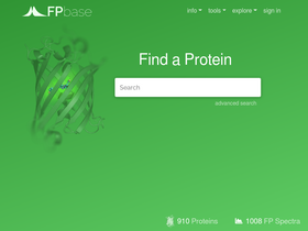 'fpbase.org' screenshot