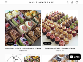 mrsflowercake.com homepage screenshot