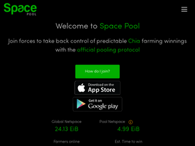 'pool.space' screenshot