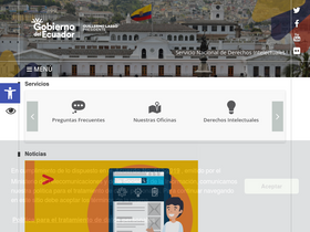 'derechosintelectuales.gob.ec' screenshot