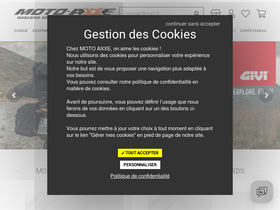 'moto-axxe.fr' screenshot