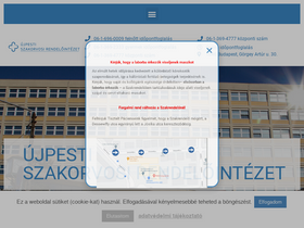 'ujpestiszakrendelo.hu' screenshot