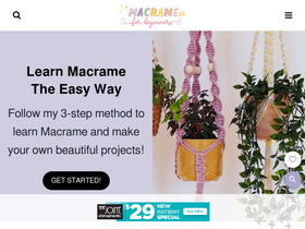 'macrameforbeginners.com' screenshot