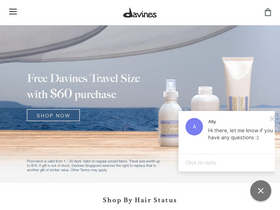 davines.com.sg homepage screenshot