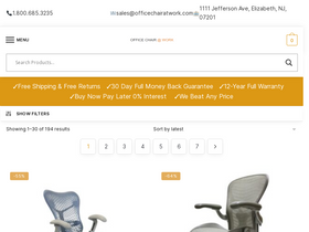 'officechairatwork.com' screenshot