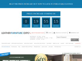 'leatherfurnitureexpo.com' screenshot