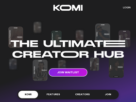 'komi.io' screenshot