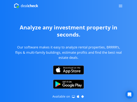 'dealcheck.io' screenshot