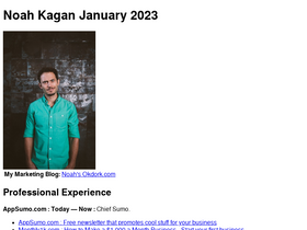 'noahkagan.com' screenshot