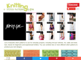 'knittingstitchpatterns.com' screenshot