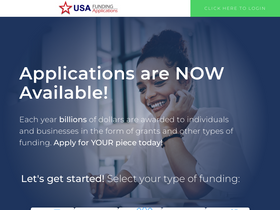 'usafundingapplications.org' screenshot