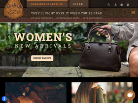 'saddlebackleather.com' screenshot