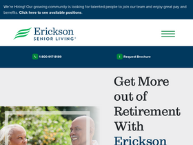 'ericksonseniorliving.com' screenshot