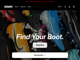 oceboots.com homepage screenshot