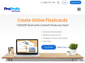 'proprofsflashcards.com' screenshot