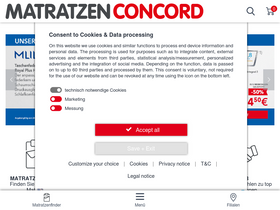 'matratzen-concord.de' screenshot