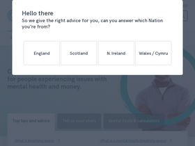 'mentalhealthandmoneyadvice.org' screenshot