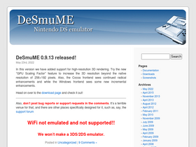 'desmume.org' screenshot