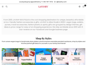 LAVISHY Boutique homepage screenshot