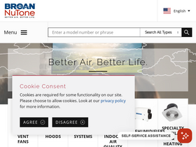 'broan-nutone.com' screenshot