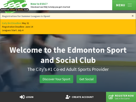 'edmontonsportsclub.com' screenshot
