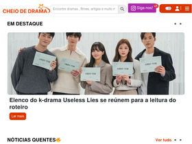 'cheiodedrama.com.br' screenshot