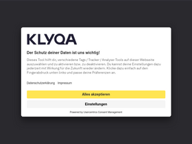 Klyqa homepage screenshot