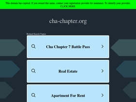cha-chapter.org homepage screenshot