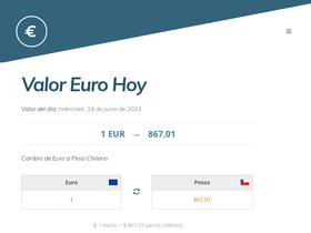 'valor-euro.cl' screenshot