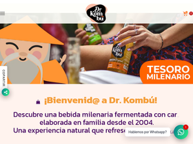 Dr. Kombú Kombucha website screenshot