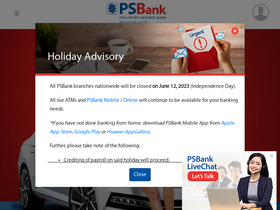 'psbank.com.ph' screenshot