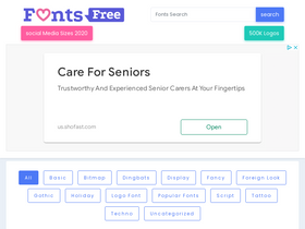 'fontsfree.net' screenshot