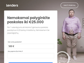 'lenders.lt' screenshot