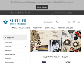 'trave-militaria.de' screenshot